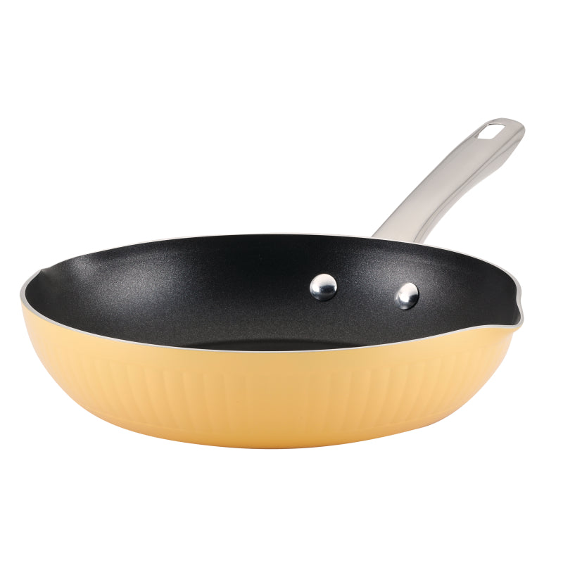 Farberware Style Nonstick Cookware Frying Pan, 10-Inch, Yellow