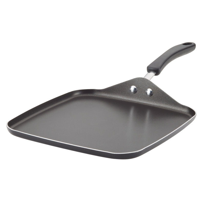 Farberware Cookstart Aluminum DiamondMax Nonstick Square Griddle, 11-Inch, Black