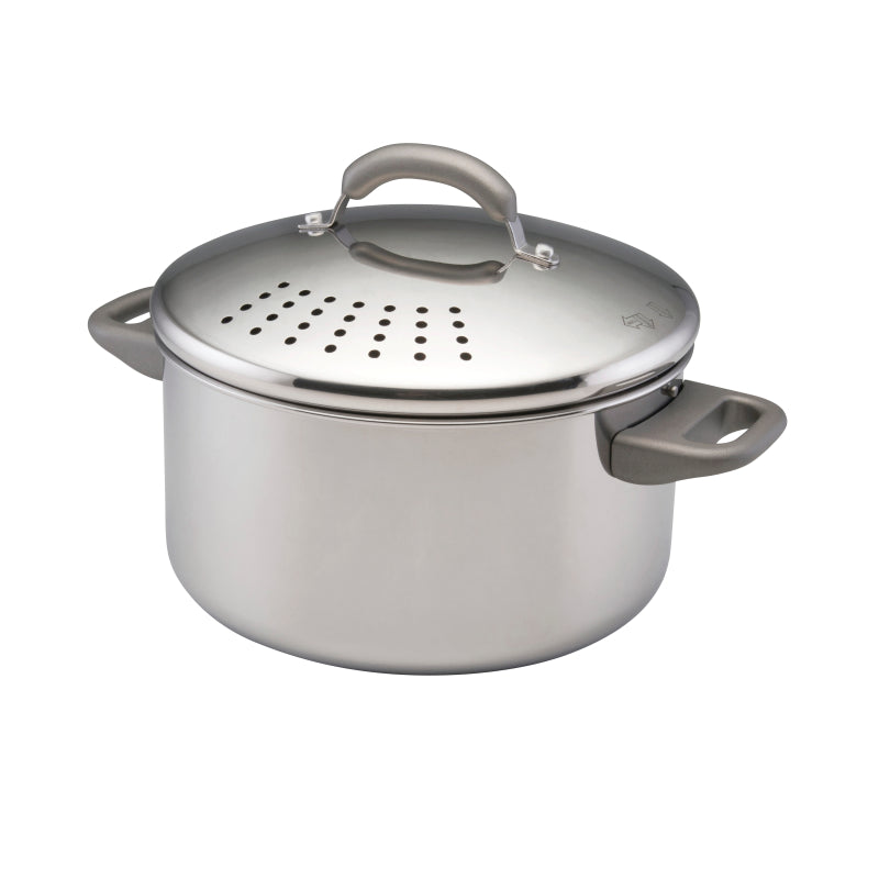 Farberware Stainless Steel 6-Quart Covered Straining Stockpot