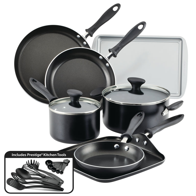 Farberware Reliance Aluminum 19-Piece Cookware Set Black