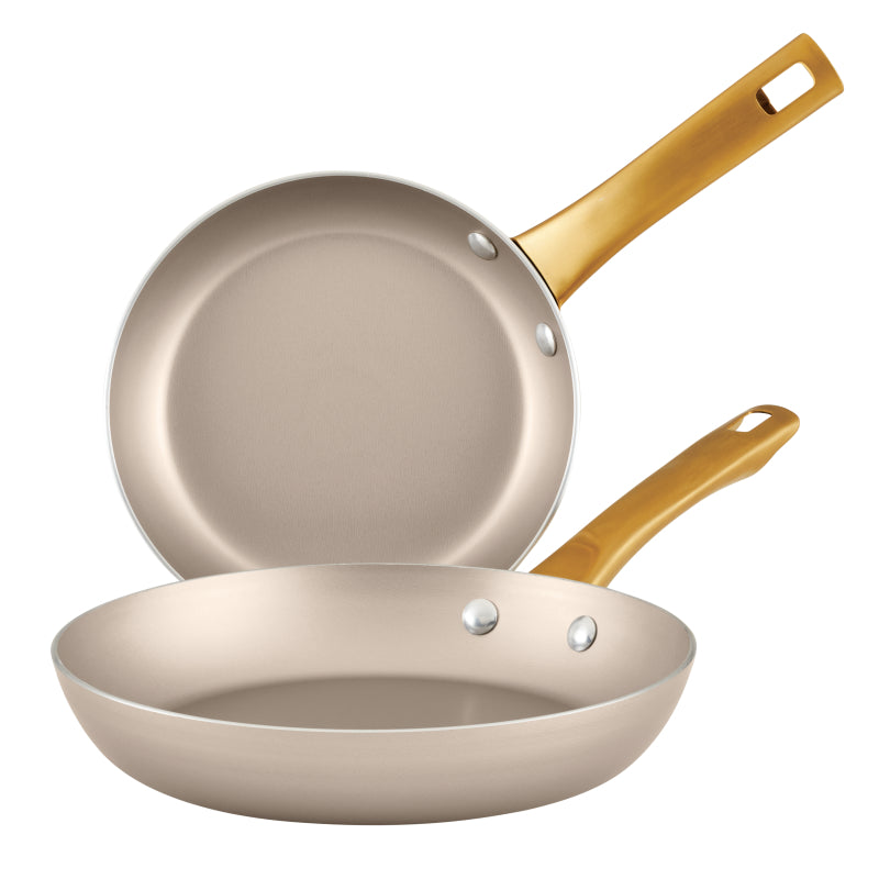 Farberware Radiant Nonstick Frying Pan Set, 2 Piece, Champagne