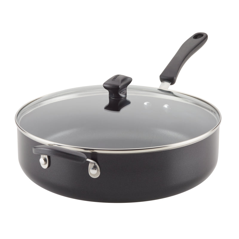 Farberware Cookstart Aluminum DiamondMax Nonstick Jumbo Cooker, 6-Quart, Black