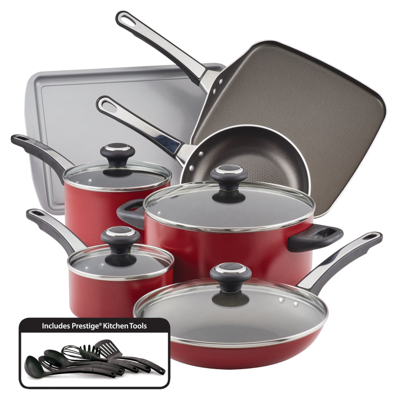 Farberware 17 Piece Set Red