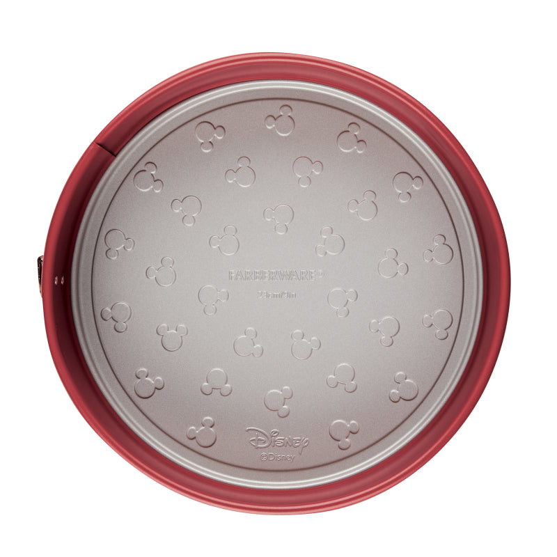 Farberware Disney Bake with Mickey Mouse Nonstick Round Springform Pan, 9 Inch, Red
