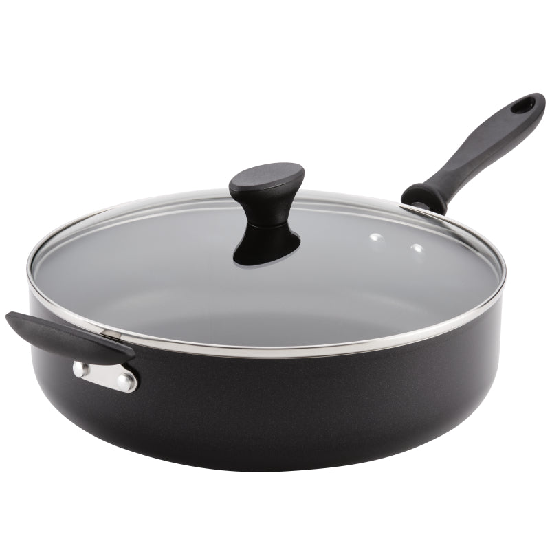 Farberware Reliance Nonstick Aluminum 6-Quart Covered Jumbo Cooker with Helper Handle, Black