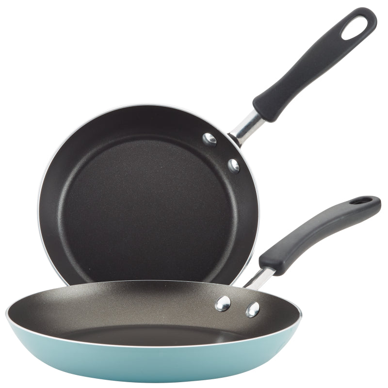 Farberware Cookstart Aluminum DiamondMax Nonstick Skillet Set, 2-Piece, Aqua