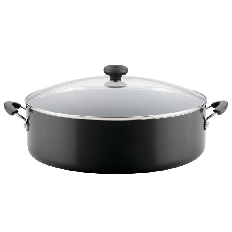 Farberware Easy Clean Aluminum Nonstick One-Pot Family Braising Pan with Lid, 14-Inch, Black