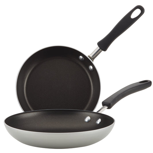 Farberware Cookstart Aluminum DiamondMax Nonstick Skillet Set, 2-Piece, Silver
