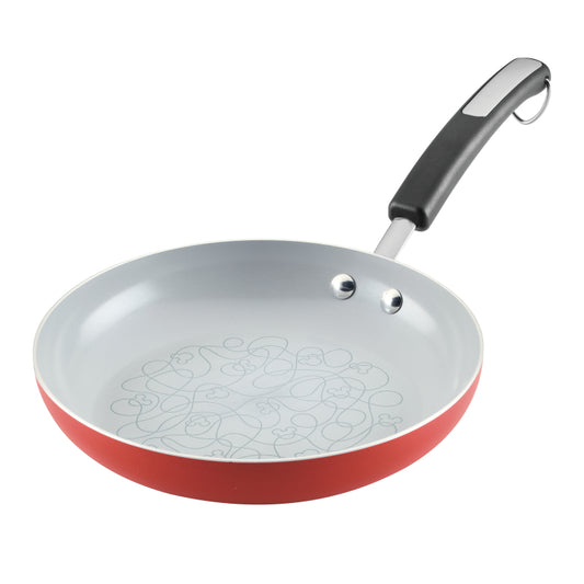 Farberware Disney Bon Voyage Ceramic Nonstick Frying Pan, 9.5 Inch, Red