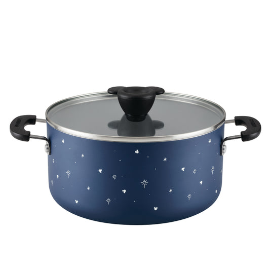 Farberware Disney Bon Voyage Ceramic Nonstick Stockpot with Lid, 5.5 Quart, Blue
