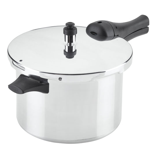 Farberware Aluminum Stovetop Pressure Cooker with Induction Base, 6-Quart, Silver