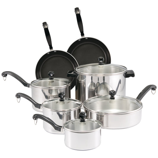 Farberware Classic Series Stainless Steel Cookware Set, 12-Piece