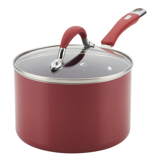 Farberware Aluminum 1-Quart Saucepan Red