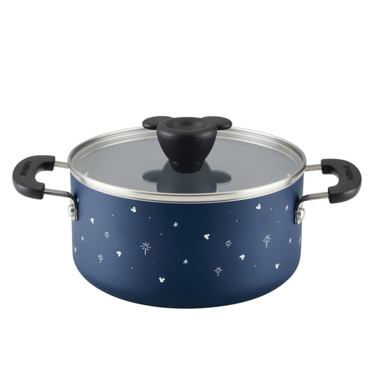 Farberware Disney Bon Voyage Ceramic Nonstick Saucepot with Lid, 3 Quart, Blue